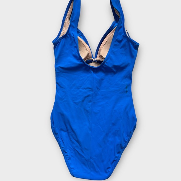Elegant Blue Women's One Piece Swimsuit - Picture 6 of 10